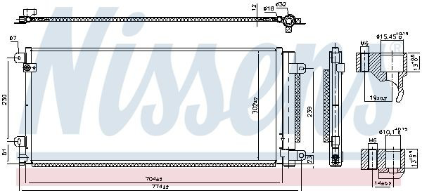 Radiador de aparelho de ar condicionado Nissens 941224 preço, a partir de 116,75 USD