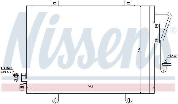 Radiador de aparelho de ar condicionado Nissens 94279 preço, a partir de 90,13 USD