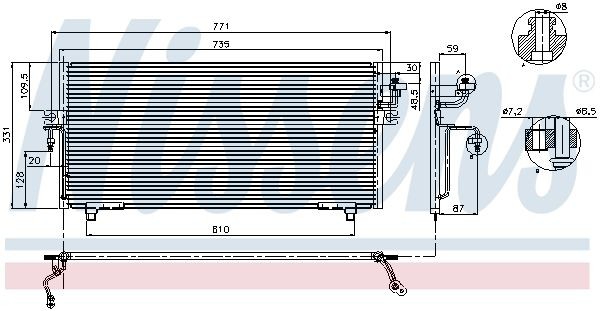 Radiador de aparelho de ar condicionado Nissens 94299 preço, a partir de 61,29 USD