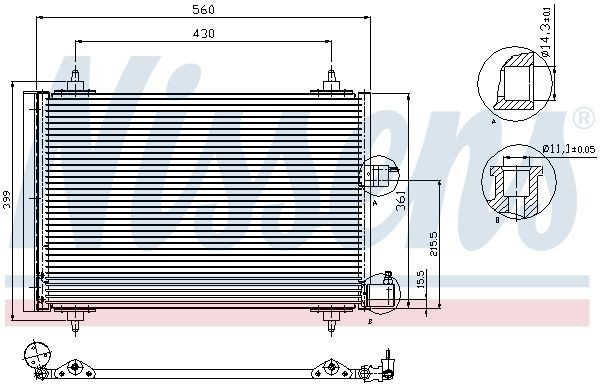 Compre 94542 Nissens Radiador de aparelho de ar condicionado