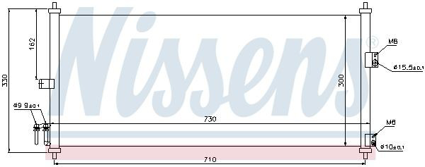 Radiador de aparelho de ar condicionado Nissens 94616 preço, a partir de 93,77 USD