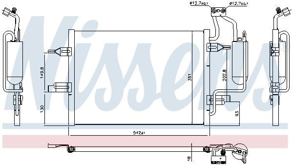 Radiador de aparelho de ar condicionado Nissens 94624 preço, a partir de 107,40 USD