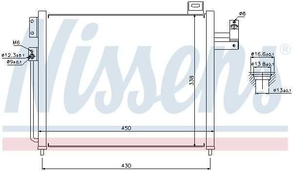 Compre 94760 Nissens Radiador de aparelho de ar condicionado