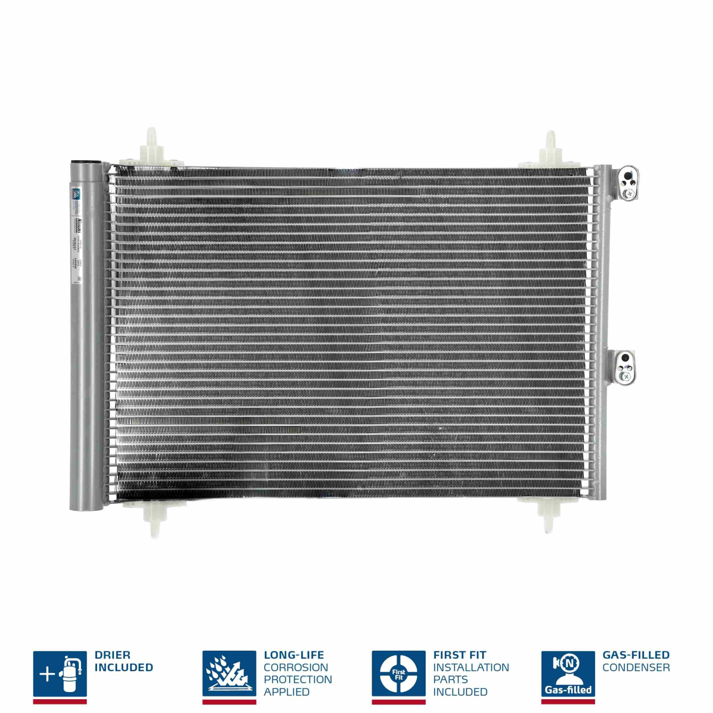 Radiador de aparelho de ar condicionado 94870 Nissens