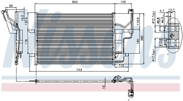 Radiador de aparelho de ar condicionado 94902 Nissens