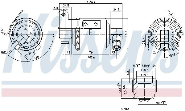 95109 Nissens Tanque de recepção do secador de aparelho de ar condicionado