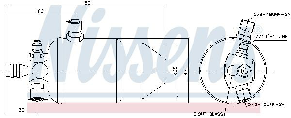 Tanque de recepção do secador de aparelho de ar condicionado Nissens 95110