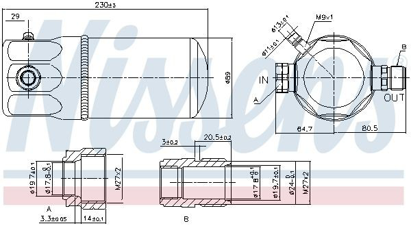 Compre 95165 Nissens Tanque de recepção do secador de aparelho de ar condicionado