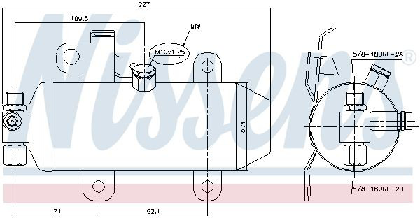 Tanque de recepção do secador de aparelho de ar condicionado Nissens 95459