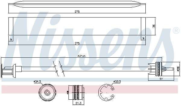 Compre 95577 Nissens Tanque de recepção do secador de aparelho de ar condicionado