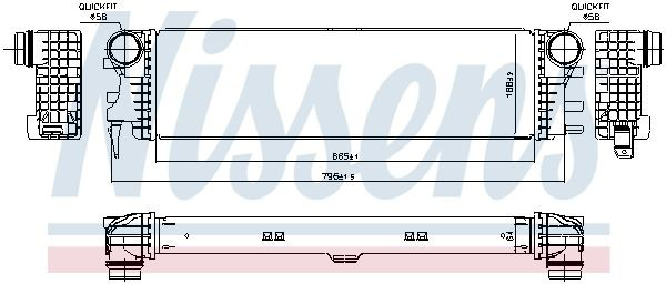 96017 Nissens Radiador de intercooler