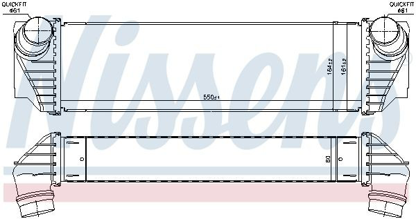 96100 Nissens Radiador de intercooler