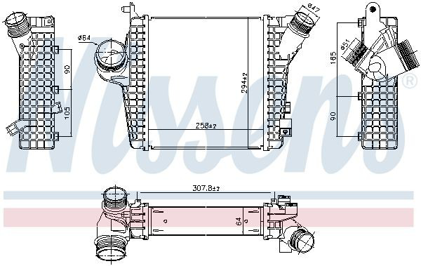 961305 Nissens Radiador de intercooler