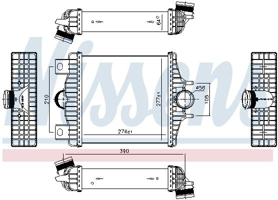 961427 Nissens Radiador de intercooler