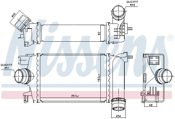 Radiador de intercooler para Nissan Micra  K14