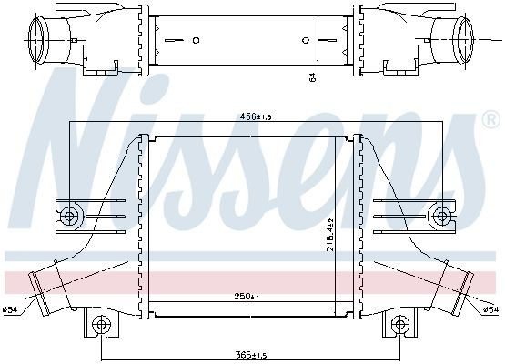 96163 Nissens Radiador de intercooler