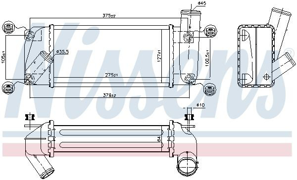 96263 Nissens Radiador de intercooler
