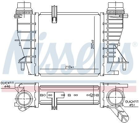 Radiador de intercooler 96363 Nissens
