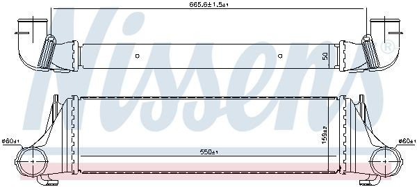 96388 Nissens Radiador de intercooler