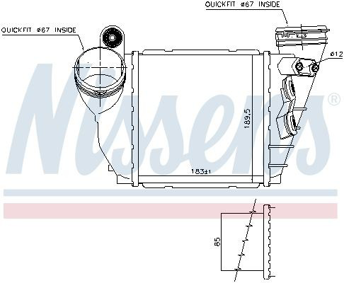 96487 Nissens Radiador de intercooler