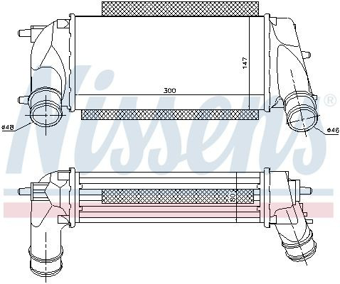 Radiador de intercooler 96498 Nissens