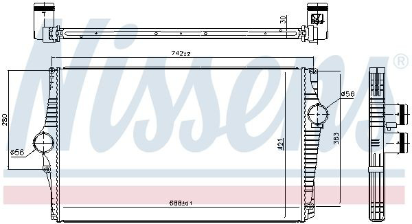 Radiador de intercooler Nissens 96601