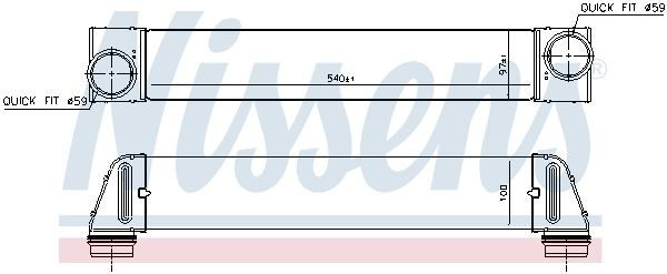 Radiador de intercooler 96607 Nissens