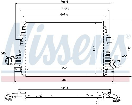 96644 Nissens Radiador de intercooler