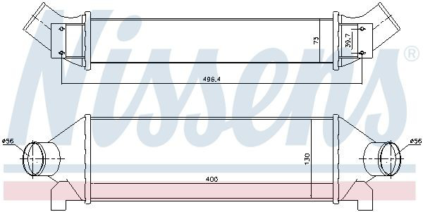 96732 Nissens Radiador de intercooler