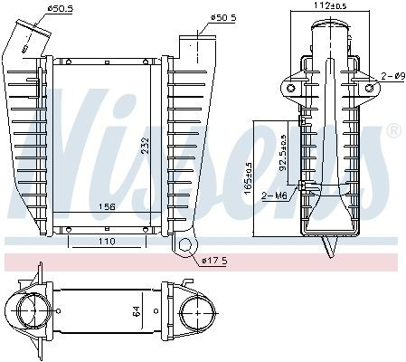 Radiador de intercooler Nissens 96864