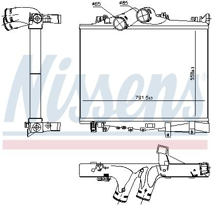 97038 Nissens Radiador de intercooler