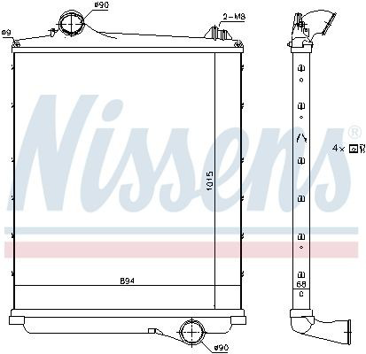 Radiador de intercooler Nissens 97082