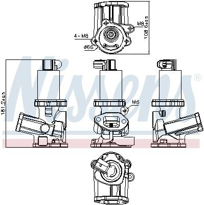 Válvula EGR de recirculação dos gases Nissens 98210 preço, a partir de 110,68 USD