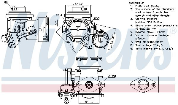 98299 Nissens Válvula EGR de recirculação dos gases