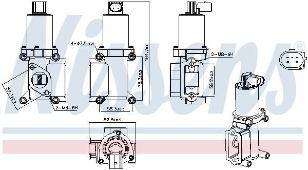 98305 Nissens Válvula EGR de recirculação dos gases