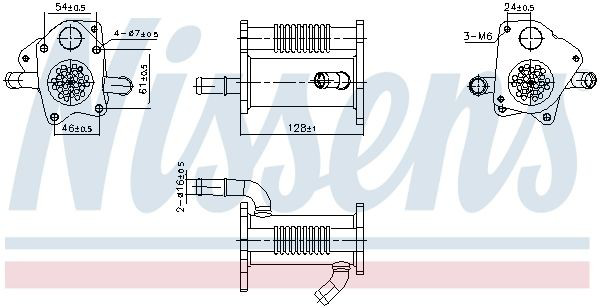 Radiador do sistema EGR de recirculação dos gases de escape Nissens 989446