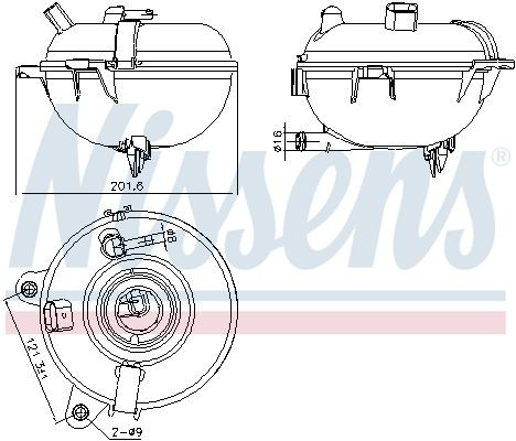 996130 Nissens Tanque de expansão do sistema de esfriamento