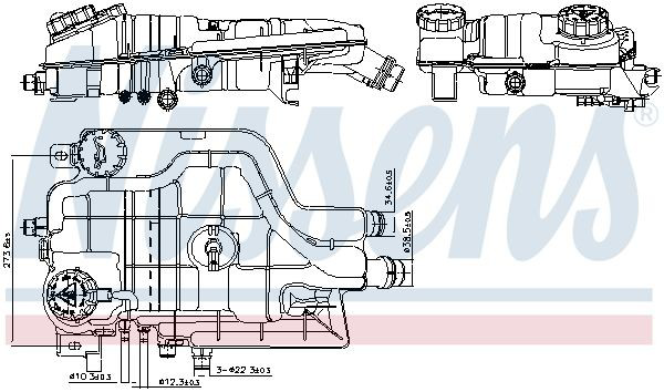 967500024964 Mercedes Tanque de expansão do sistema de esfriamento