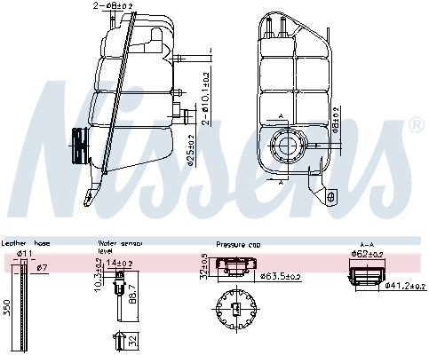 Tanque de expansão do sistema de esfriamento Nissens 996271 preço, a partir de 36,83 USD