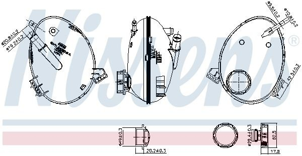 Tanque de expansão do sistema de esfriamento Ford Puma  J2K, CF7