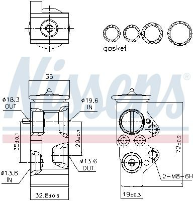 Válvula TRV de aparelho de ar condicionado Nissens 999313 preço, a partir de 34,05 USD