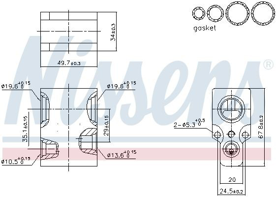 Válvula TRV de aparelho de ar condicionado 999346 Nissens