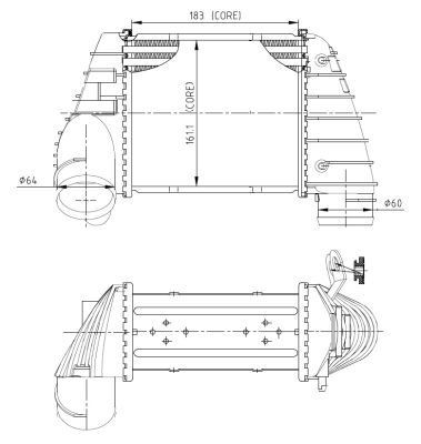 Radiador de intercooler para Audi TT  8N3