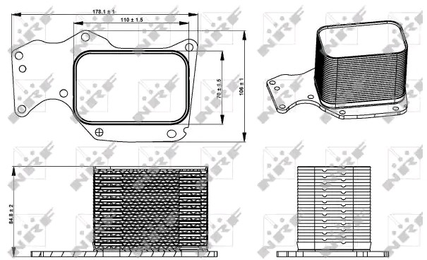 Radiador de óleo NRF 31284 preço, a partir de 58,34 USD