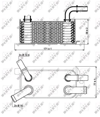 30741956 Ford Radiador de esfriamento, Caixa Automática de Mudança