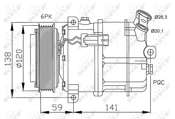 32191 NRF Compressor de aparelho de ar condicionado