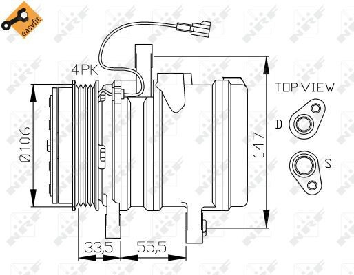  Compressor de aparelho de ar condicionado Daewoo Matiz hatchback (KLYA) (1998 - 2008) 