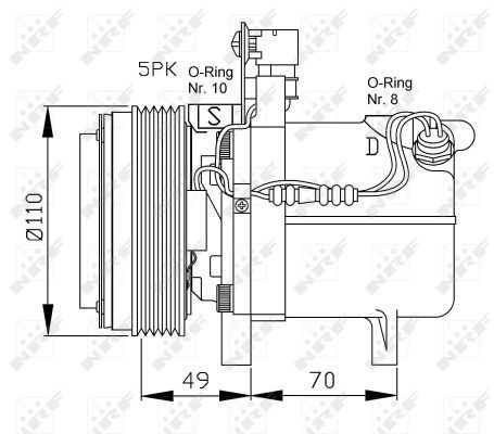 Compre 32490 NRF Compressor de aparelho de ar condicionado