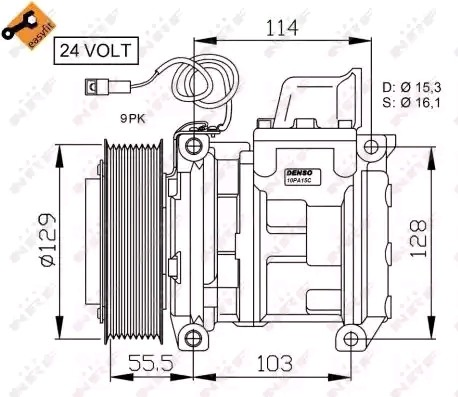 32567 NRF Compressor de aparelho de ar condicionado