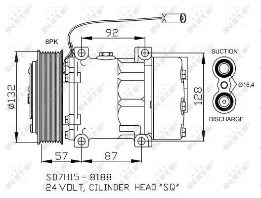  Compressor de aparelho de ar condicionado Renault Trucks MAGNUM IV caminhão trator (2005 - 2026) IV